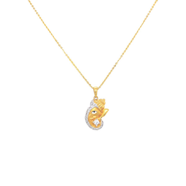 22KT Gold Ekdantaya Ganeshay  Pendant| Pachchigar Jewellers