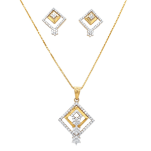 18k Gold Diamond Pendant Set | Pachchigar Jewellers