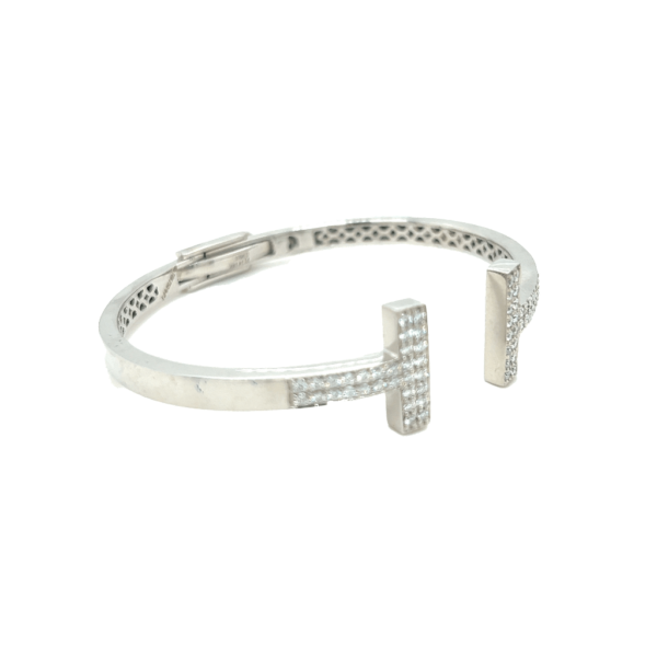 18KT White Gold Tiffany Design Diamond Bracelet