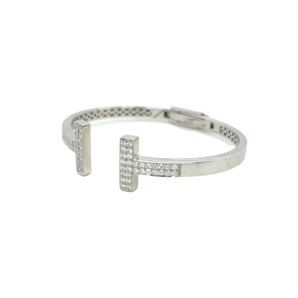 18KT White Gold Tiffany Design Diamond Bracelet