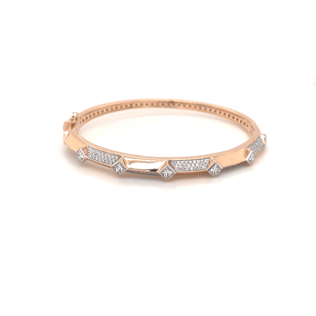 18KT Rose Gold Finely Finished Diamond Bracelet|Pachchigar's