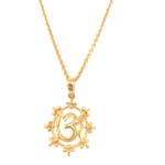 22kt Yellow Gold OM Pendant |Pachchigar Jewellers