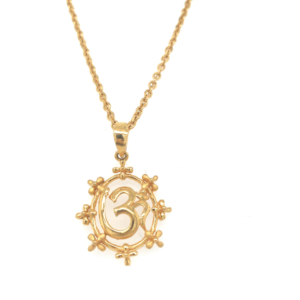22kt Yellow Gold OM Pendant |Pachchigar Jewellers