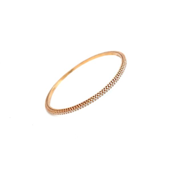 18KT Real Diamond Eternity Single Bangle|Pachchigar Jeweller