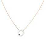 18KT Decent Natural Diamond Pendant Set With a Black Bead