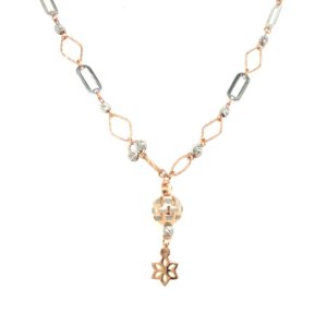 Chain with Hanging of Rodium Polish Ball|Pachchigar Jeweller