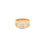 18KT Natural Diamond Men's Gold Ring|Pachchigar Jewellers