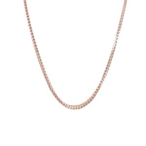 18KT Rose Gold Square Box Pattern Chain|Pachchigar Jewellers