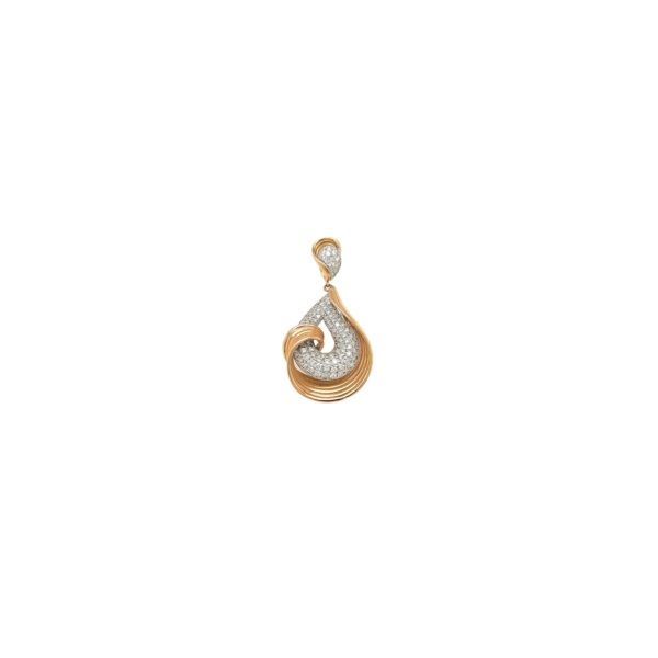 18K Diamond Rose Gold Unique Pendant Set|Pachchigar Jeweller