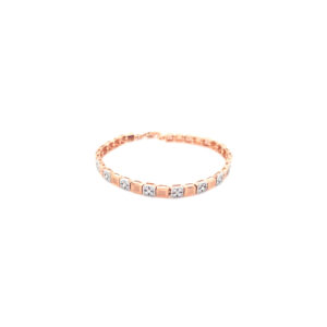 18K Rose Gold Flexible Kada Look Italian Bracelet