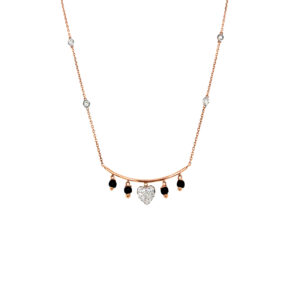 18K Rose Gold Necklace Chain with Diamond Tanmaniya