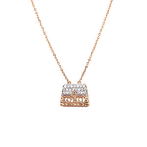 Italian Rose Gold Handbag Pendant Chain|Pachchigar Jewellers