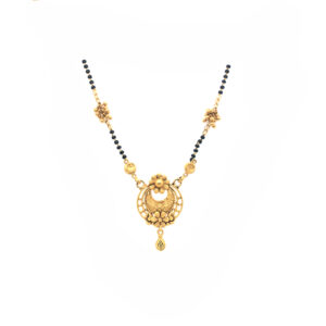 22K 3D Floral Chandbali Style Mangalsutra Pachchigar Jeweller
