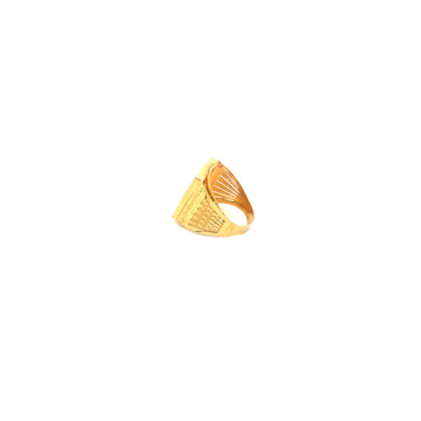 22K Gold Men's Ring as a Motif of Lotus Pachchigar Jewellers