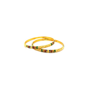 22KT Gold Bangle With Meenakari Work | Pachchigar Jewellers