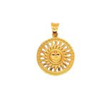 18KT Gold Surya Dev Pendant | Radiant Sun God Design